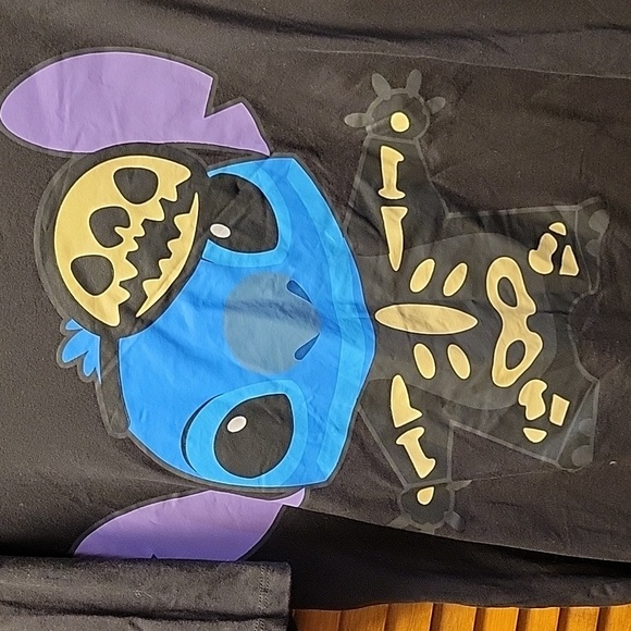 Disney Faded Black Stitch Graphic  T-Shirt Size XL - Picture 2 of 4